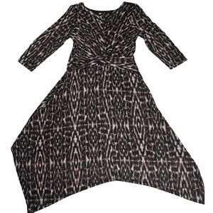 Bethany maxi dress flowy leapord print lightweight multicolor style M